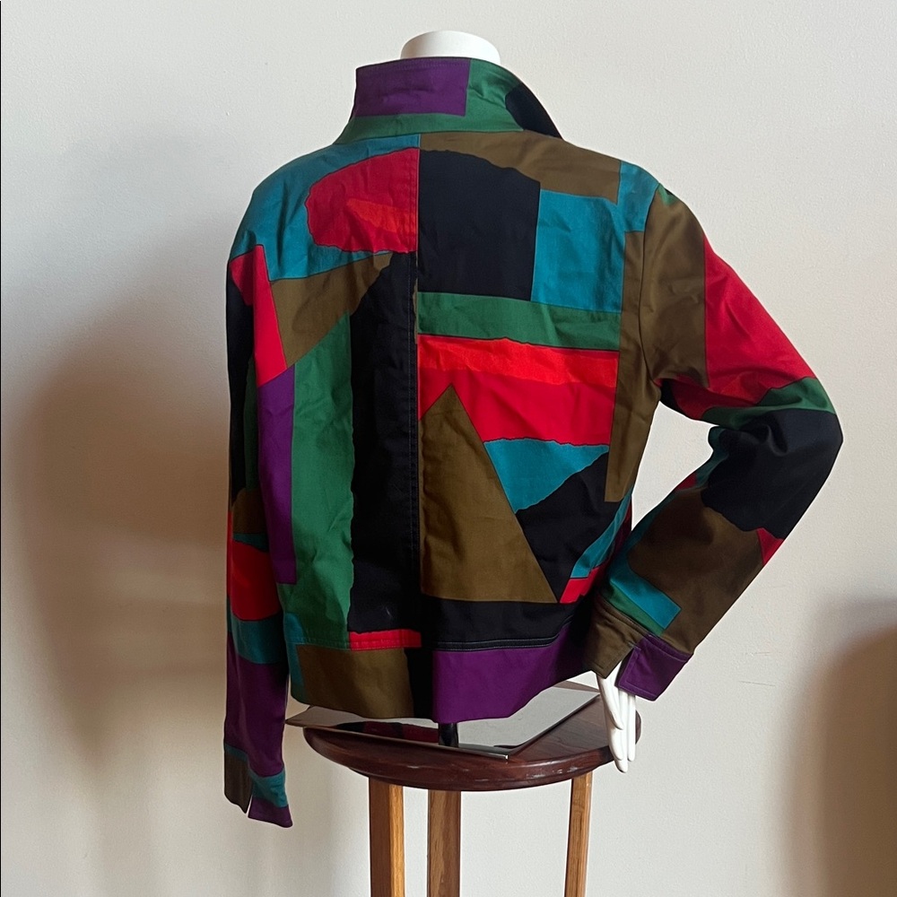 Multicolor Patchwork Women's Blazer vintage stock NWT - Picture 3 of 10